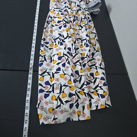 Eloquii Womens Floral Midi Shirt Dress Size 22 Long Sleeve Spring Bloomcore NWT - Picture 10 of 10